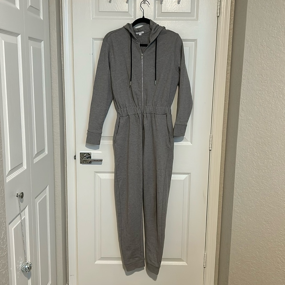 WeWoreWhat hooded sweatpant jumpsuit